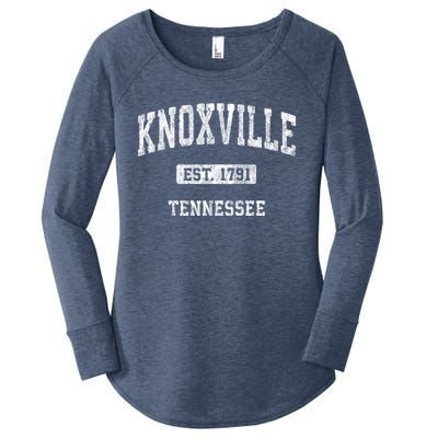 Knoxville Tennessee Tn Vintage Athletic Sports Design Funny Gift Women's Perfect Tri Tunic Long Sleeve Shirt