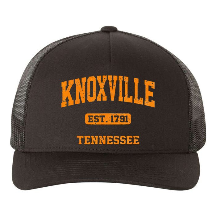 Knoxville Tennessee TN Vintage State Athletic Style Yupoong Adult 5-Panel Trucker Hat