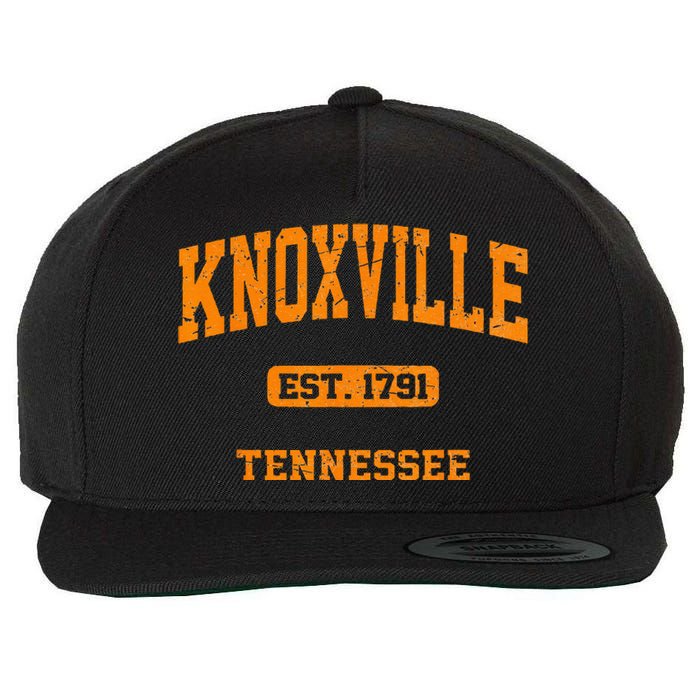 Knoxville Tennessee TN Vintage State Athletic Style Wool Snapback Cap