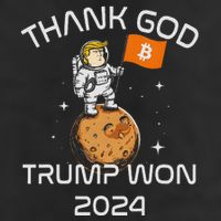 Kawaii Trump Thank God Bitcoin To The Moon Inauguration 7 Panel Mesh Trucker Snapback Hat