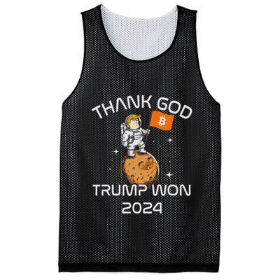 Kawaii Trump Thank God Bitcoin To The Moon Inauguration Mesh Reversible Basketball Jersey Tank