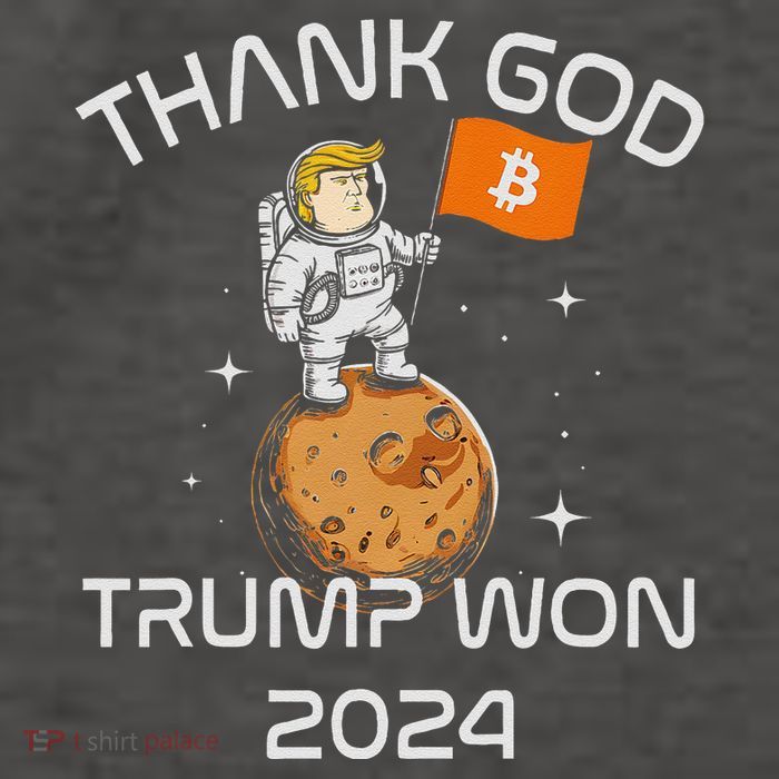 Kawaii Trump Thank God Bitcoin To The Moon Inauguration Vector Backpack