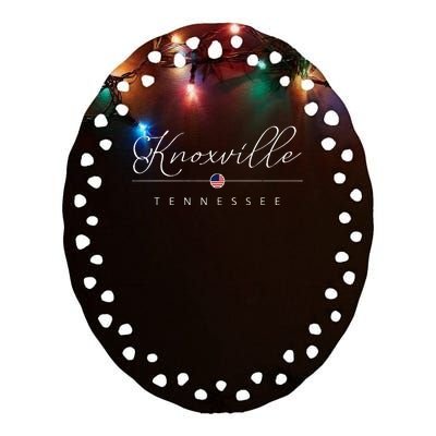 Knoxville Tennessee Tn On Knoxville Ceramic Oval Ornament