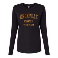 Knoxville Tennessee Tn Vintage Athletic Sports Womens Cotton Relaxed Long Sleeve T-Shirt