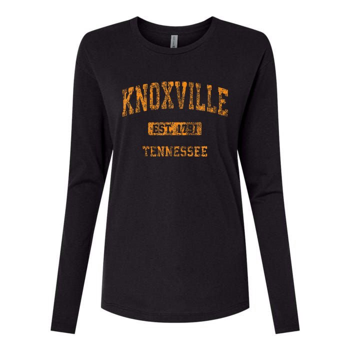 Knoxville Tennessee Tn Vintage Athletic Sports Womens Cotton Relaxed Long Sleeve T-Shirt