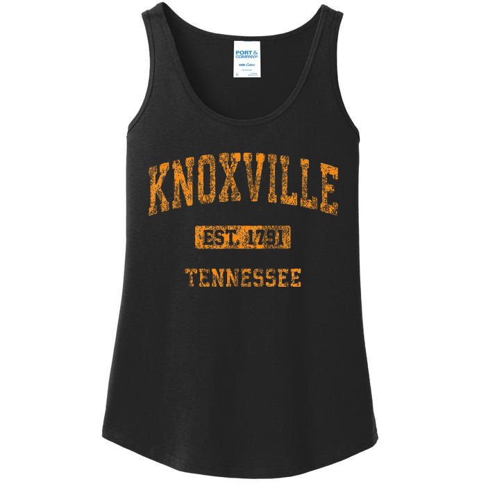 Knoxville Tennessee Tn Vintage Athletic Sports Ladies Essential Tank