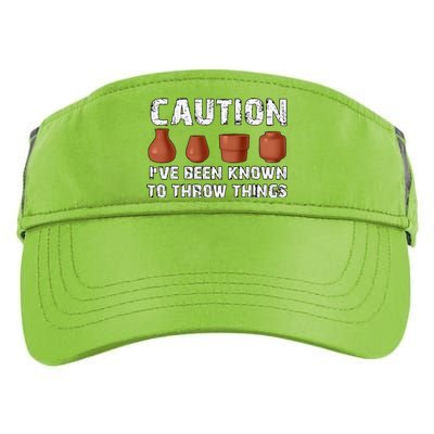 Known To Throw Things Ceramic Pottery Artist Art Lover Maker Adult Drive Performance Visor