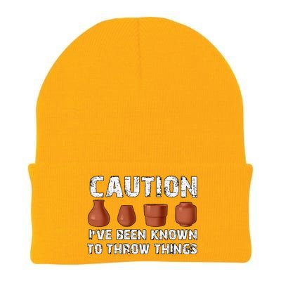 Known To Throw Things Ceramic Pottery Artist Art Lover Maker Knit Cap Winter Beanie