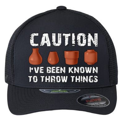 Known To Throw Things Ceramic Pottery Artist Art Lover Maker Flexfit Unipanel Trucker Cap