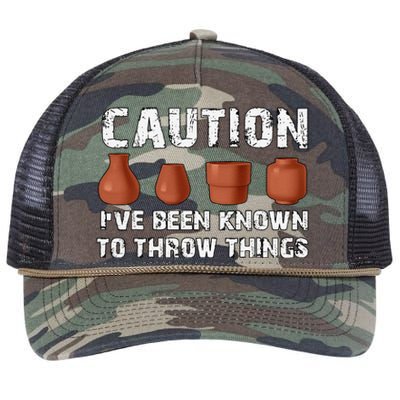 Known To Throw Things Ceramic Pottery Artist Art Lover Maker Retro Rope Trucker Hat Cap