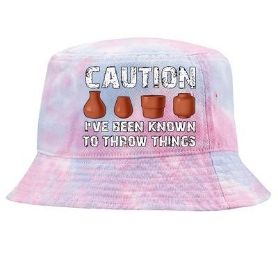 Known To Throw Things Ceramic Pottery Artist Art Lover Maker Tie-Dyed Bucket Hat