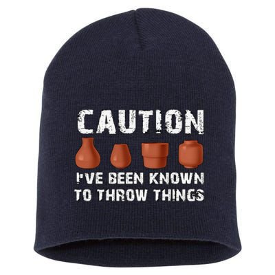 Known To Throw Things Ceramic Pottery Artist Art Lover Maker Short Acrylic Beanie