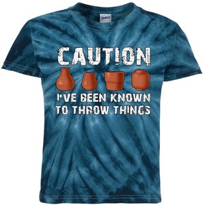 Known To Throw Things Ceramic Pottery Artist Art Lover Maker Kids Tie-Dye T-Shirt