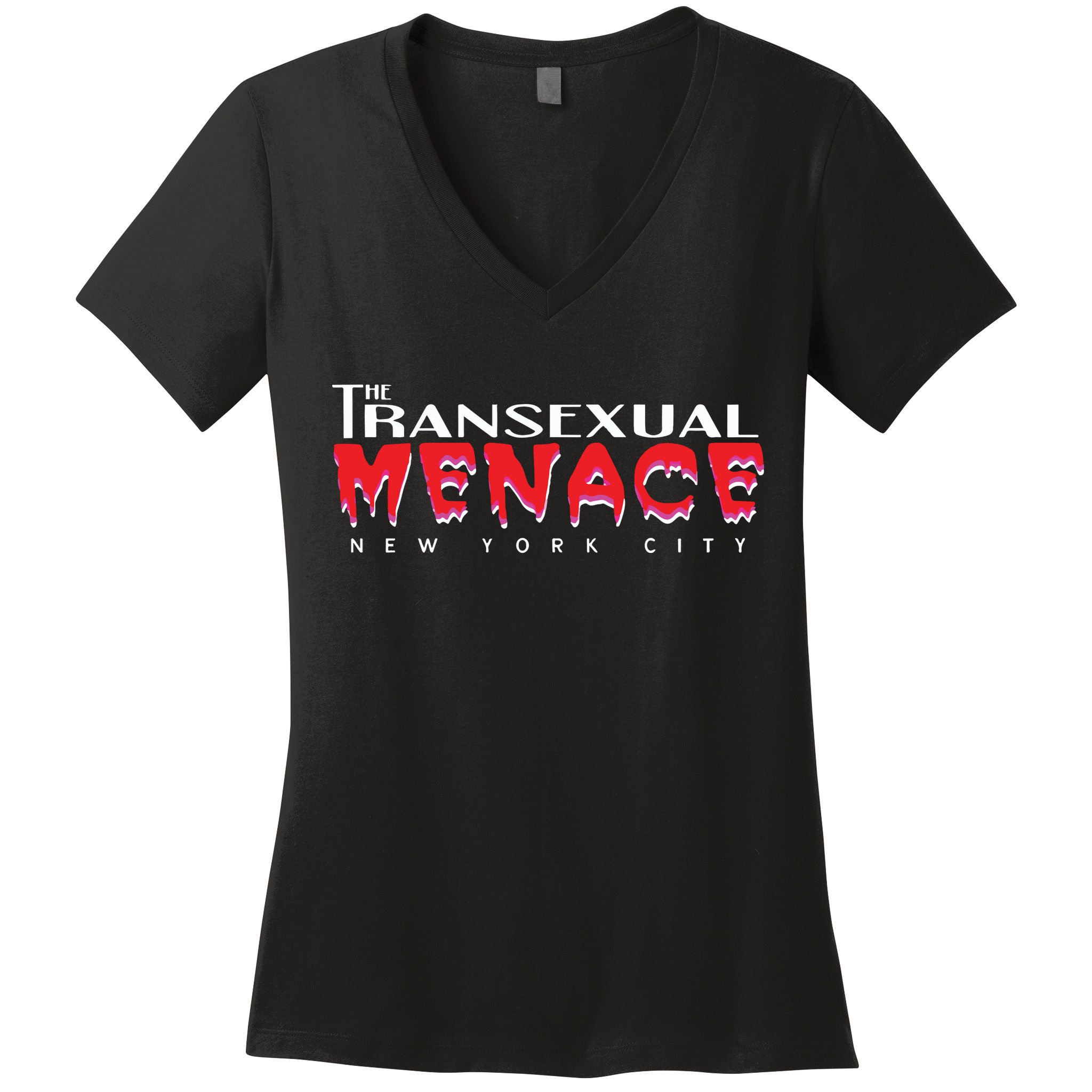 Kassette Tape The Transexual Menace New York City Women's V-Neck T-Shirt