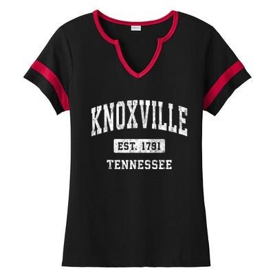 Knoxville Tennessee Tn Vintage Athletic Sports Ladies Halftime Notch Neck Tee