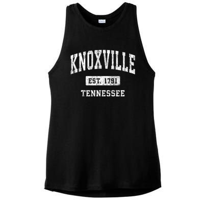 Knoxville Tennessee Tn Vintage Athletic Sports Ladies PosiCharge Tri-Blend Wicking Tank