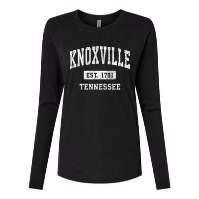 Knoxville Tennessee Tn Vintage Athletic Sports Womens Cotton Relaxed Long Sleeve T-Shirt