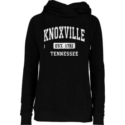 Knoxville Tennessee Tn Vintage Athletic Sports Womens Funnel Neck Pullover Hood