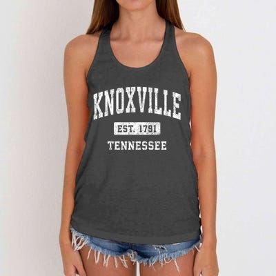 Knoxville Tennessee Tn Vintage Athletic Sports Women's Knotted Racerback Tank