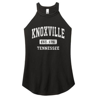 Knoxville Tennessee Tn Vintage Athletic Sports Women’s Perfect Tri Rocker Tank