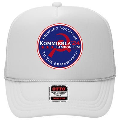 Kommiebla Tampon Tim 24 Political Satire High Crown Mesh Back Trucker Hat