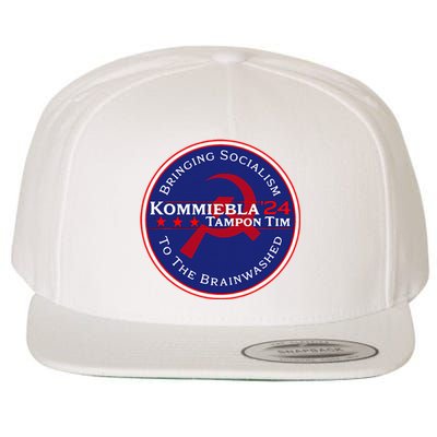 Kommiebla Tampon Tim 24 Political Satire Wool Snapback Cap