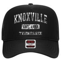 Knoxville Tennessee Tn Vintage Established Sports High Crown Mesh Back Trucker Hat