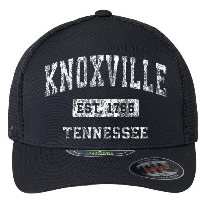 Knoxville Tennessee Tn Vintage Established Sports Flexfit Unipanel Trucker Cap