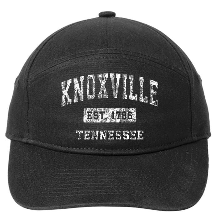 Knoxville Tennessee Tn Vintage Established Sports 7-Panel Snapback Hat