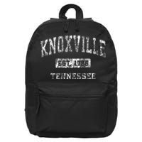 Knoxville Tennessee Tn Vintage Established Sports 16 in Basic Backpack