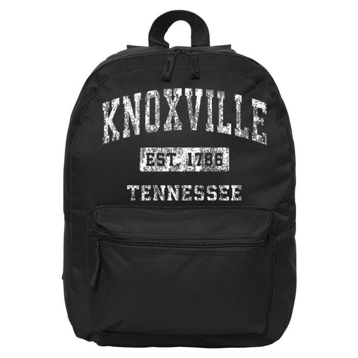 Knoxville Tennessee Tn Vintage Established Sports 16 in Basic Backpack