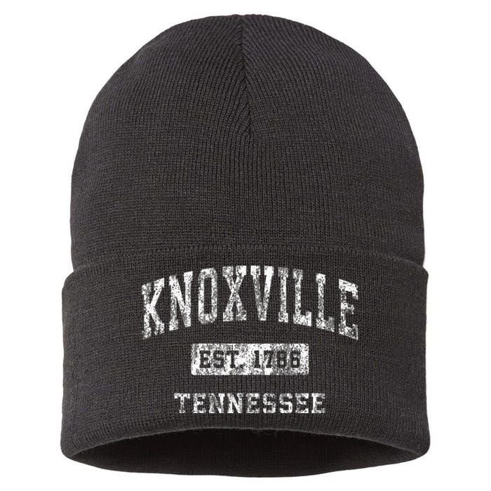 Knoxville Tennessee Tn Vintage Established Sports Sustainable Knit Beanie