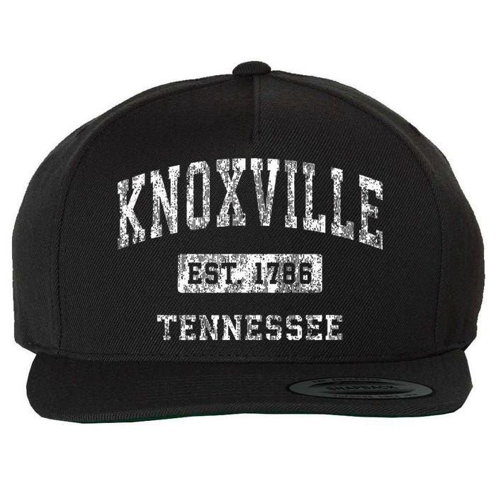 Knoxville Tennessee Tn Vintage Established Sports Wool Snapback Cap