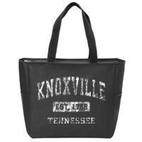 Knoxville Tennessee Tn Vintage Established Sports Zip Tote Bag