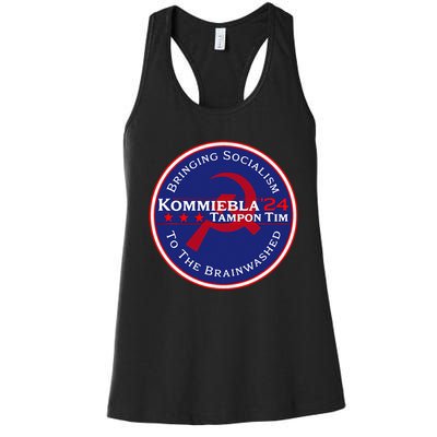 Kommiebla Tampon Tim 24 Political Satire Women's Racerback Tank