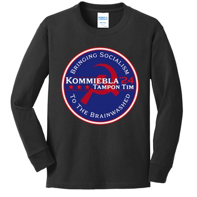 Kommiebla Tampon Tim 24 Political Satire Kids Long Sleeve Shirt