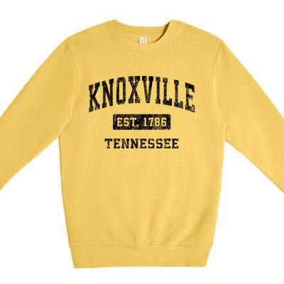 Knoxville Tennessee Tn Vintage Established Sports Design Premium Crewneck Sweatshirt