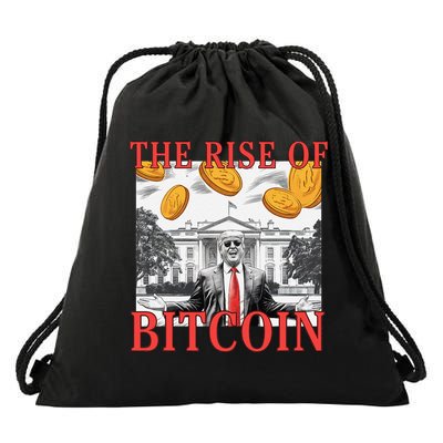 Kawaii Trump The Rise Of Bitcoin White House DaddyS Home Drawstring Bag