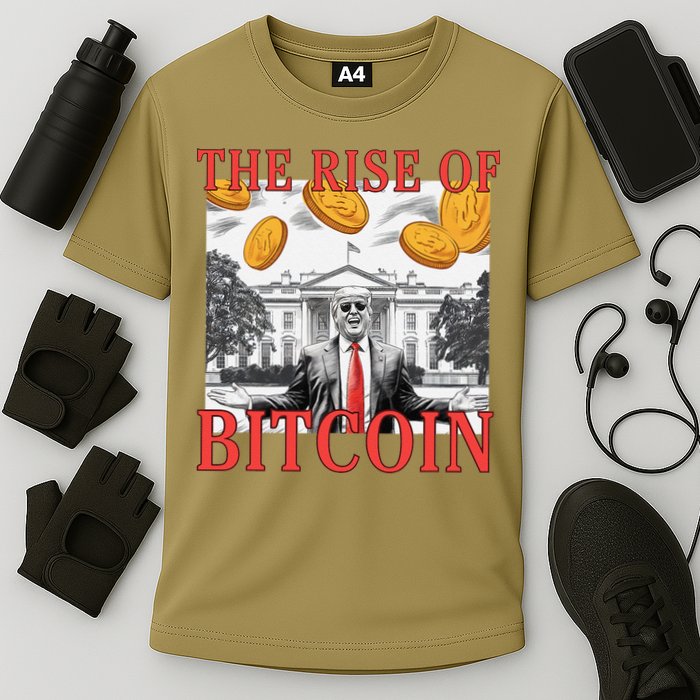 Kawaii Trump The Rise Of Bitcoin White House DaddyS Home Cooling Performance Crew T-Shirt