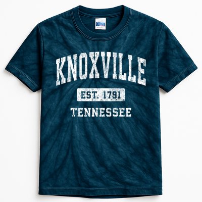 Knoxville Tennessee Tn Vintage Established Athletic Sports Design Kids Tie-Dye T-Shirt