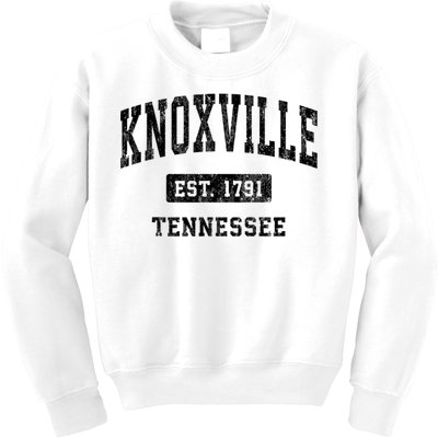 Knoxville Tennessee Tn Vintage Established Athletic Sports Design Kids Sweatshirt