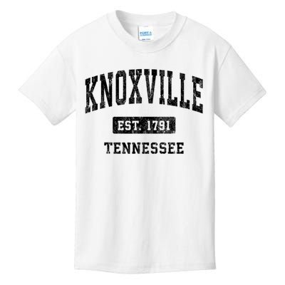 Knoxville Tennessee Tn Vintage Established Athletic Sports Design Kids T-Shirt