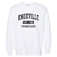 Knoxville Tennessee Tn Vintage Established Sports Design Garment-Dyed Sweatshirt