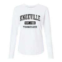 Knoxville Tennessee Tn Vintage Established Sports Design Womens Cotton Relaxed Long Sleeve T-Shirt