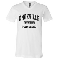 Knoxville Tennessee Tn Vintage Established Sports Design V-Neck T-Shirt