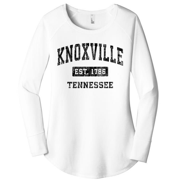 Knoxville Tennessee Tn Vintage Established Sports Design Women's Perfect Tri Tunic Long Sleeve Shirt