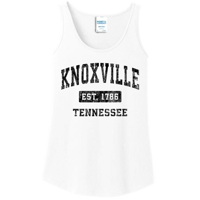 Knoxville Tennessee Tn Vintage Established Sports Design Ladies Essential Tank