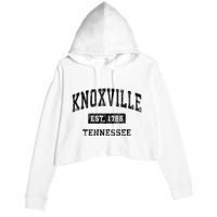 Knoxville Tennessee Tn Vintage Established Sports Design Crop Fleece Hoodie