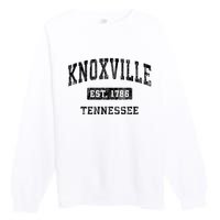 Knoxville Tennessee Tn Vintage Established Sports Design Premium Crewneck Sweatshirt