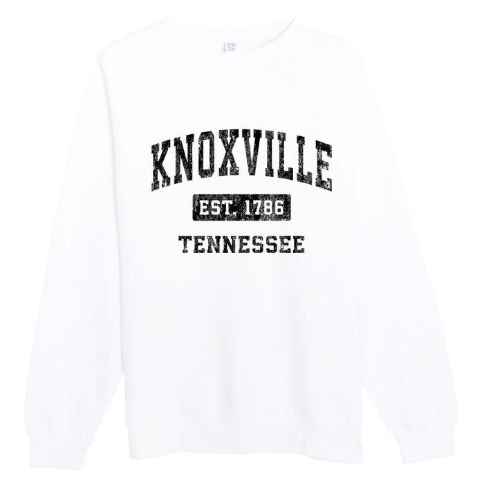 Knoxville Tennessee Tn Vintage Established Sports Design Premium Crewneck Sweatshirt